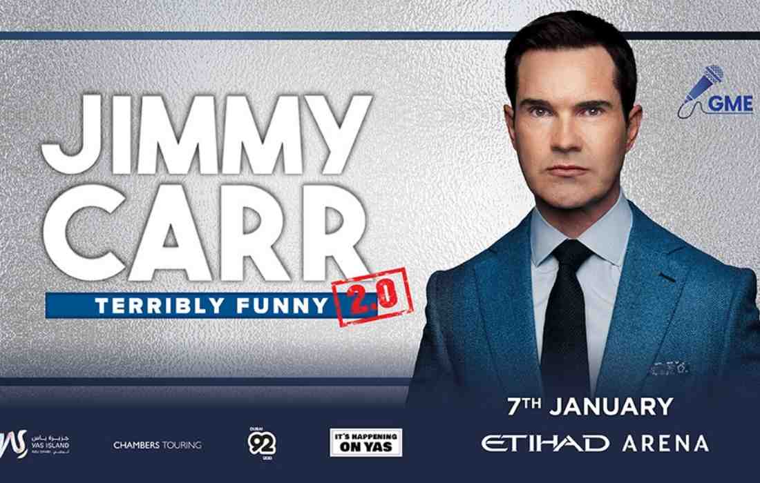 Jimmy Carr Terribly Funny 2.0 World Tour Live Abu Dhabi UAE 2023 – Dates,Tickets Price,Location,Timings,Venue,Address,How to go,How to book online tickets,Contact and Everything you need to know
