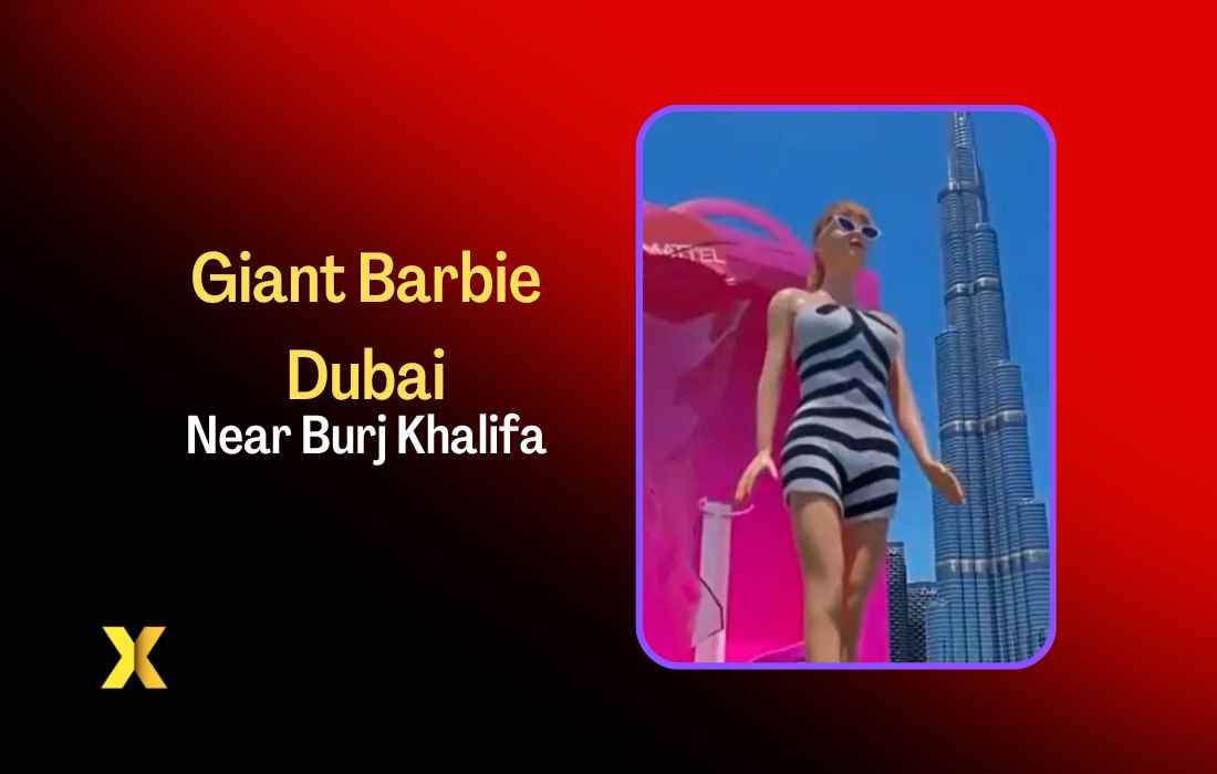 giant barbie doll near burj khalifa dubai