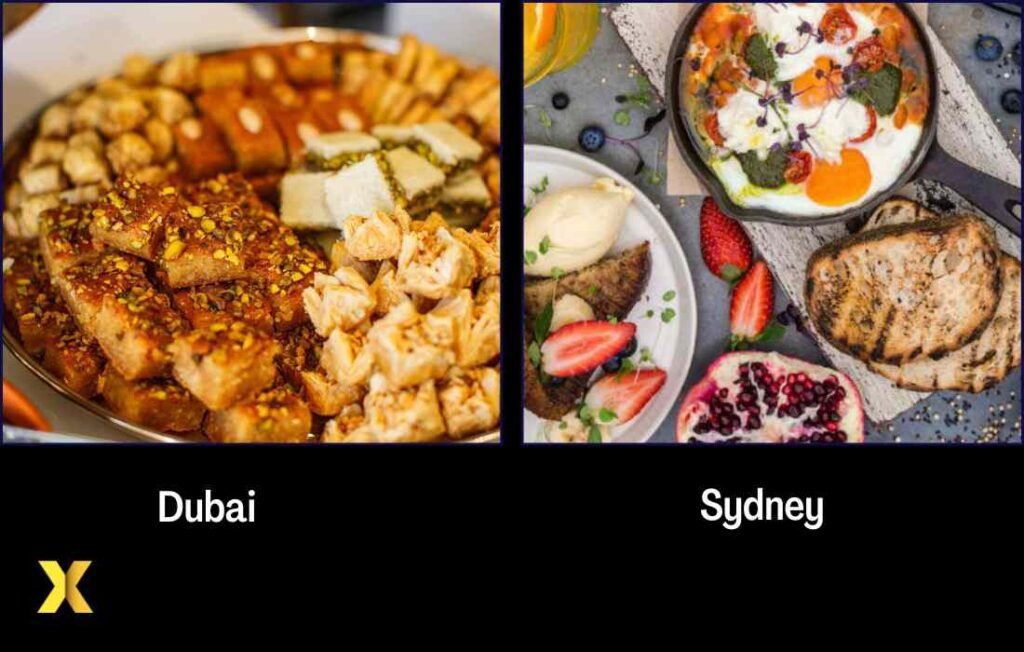 dubai vs sydney food